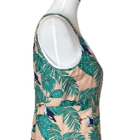 Royal Monk A-line Sleeveless Dress Parrot Tropical Print Women’s Size Small - Picture 7 of 12
